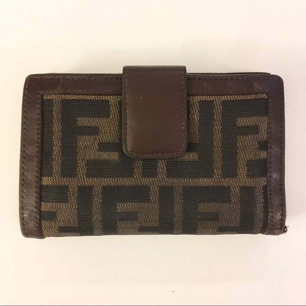Fendi Zucca Canvas Monogram Bifold Wallet